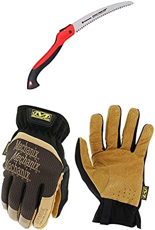 Zahradnické pily |   Rs 7265D Razortooth Skládací Zahradnická Pilka, 10 Palců + Mechanix Wear: Durahide Rychlé Pracovní Rukavice z Kůže (XX-Large, Hnědá/Černá) (Lff-75-012) Zahradnické pily Zahradnické pily